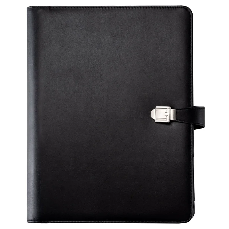 Бизнес 2 кольца Padfolio портфолио с металлической застежкой индивидуальная папка из искусственной кожи A4 для директора компендиум