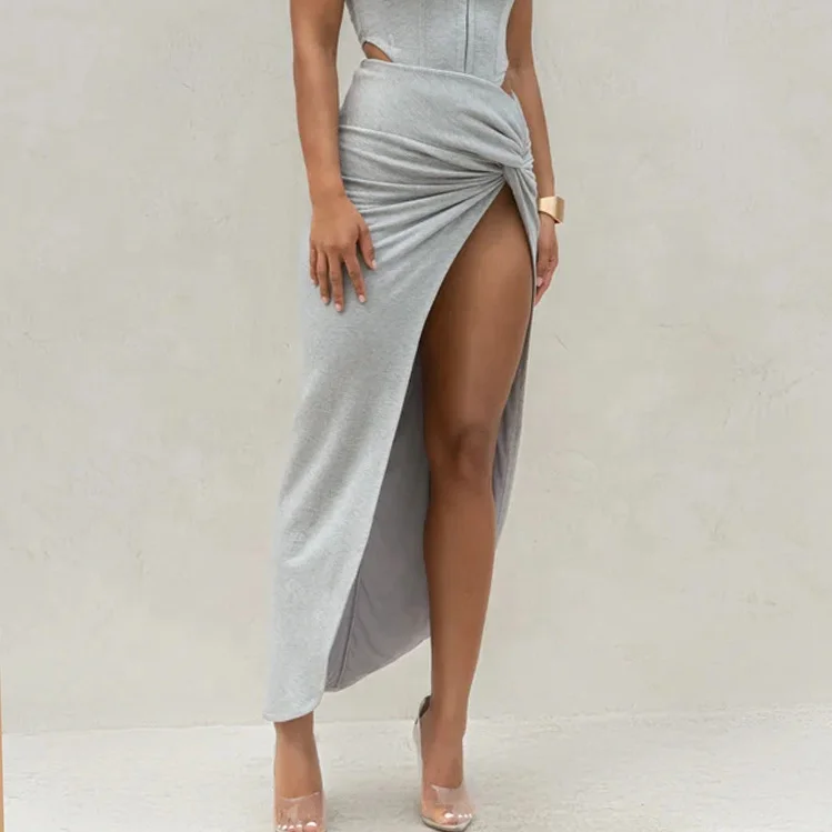 new product ideas 2023 custom wrap lady wholesale maxi long skirts for women