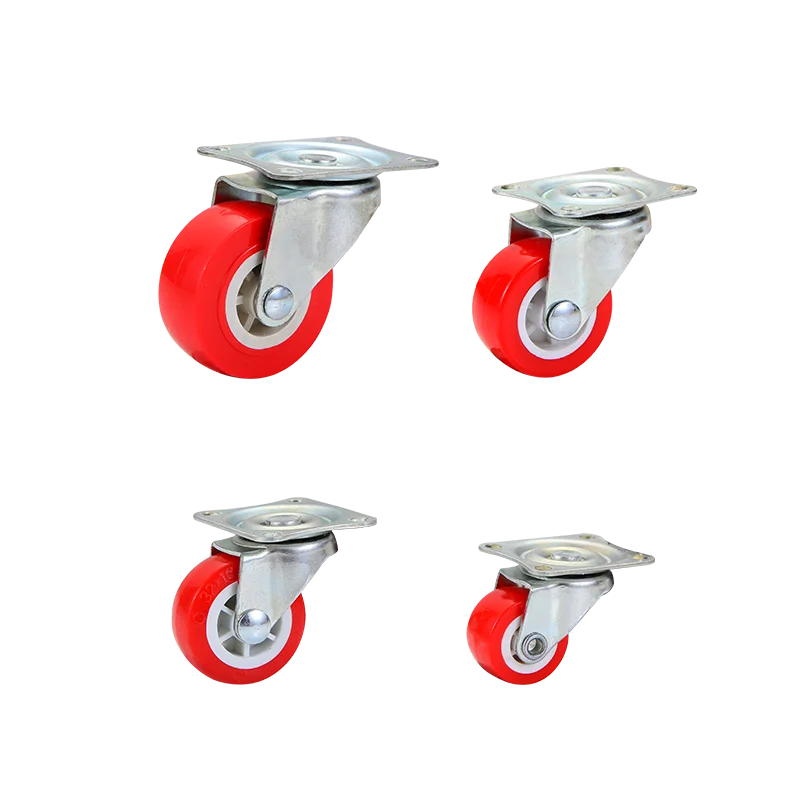 1.5/2/2.5/3 Inch 40/50/63/75 mm Manufacturer Factory of industrial light duty pu polyurethane nylon pvc pp castor caster wheel