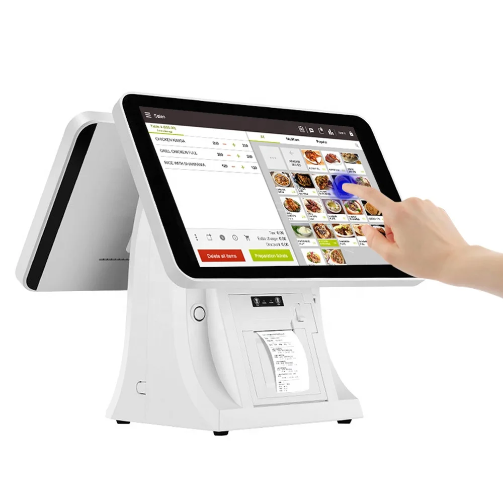 15 inch pos system windows dual screen pos systems all in one pos system window 10 touch screen