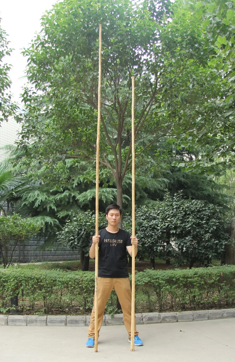 Wing Chun Long Poles Luk Dim Boon Kwan Wushu Dragon Poles-Waxwood