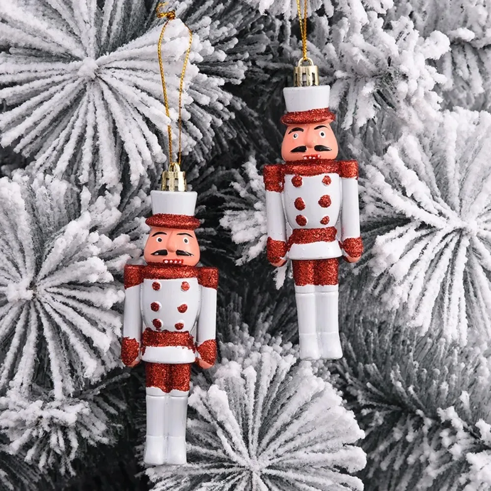 Plastic Nutcracker Doll Christmas Tree Ornaments Gifts Wooden Soldier Nutcracker for Christmas Decoration