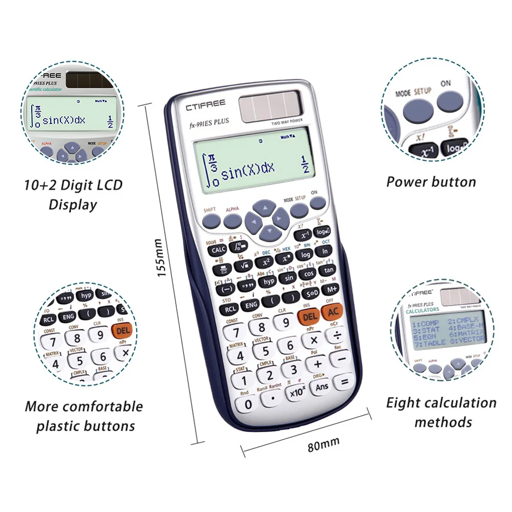 Education School Student Calculators Fx-991ES PLUS Factory Price Scientific Calculator for Calculus Accounting Trigonomet