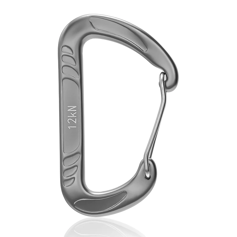 JRSGS Customized LOGO Carabiner Clips Aluminium Snap Hook 12kN S7804S