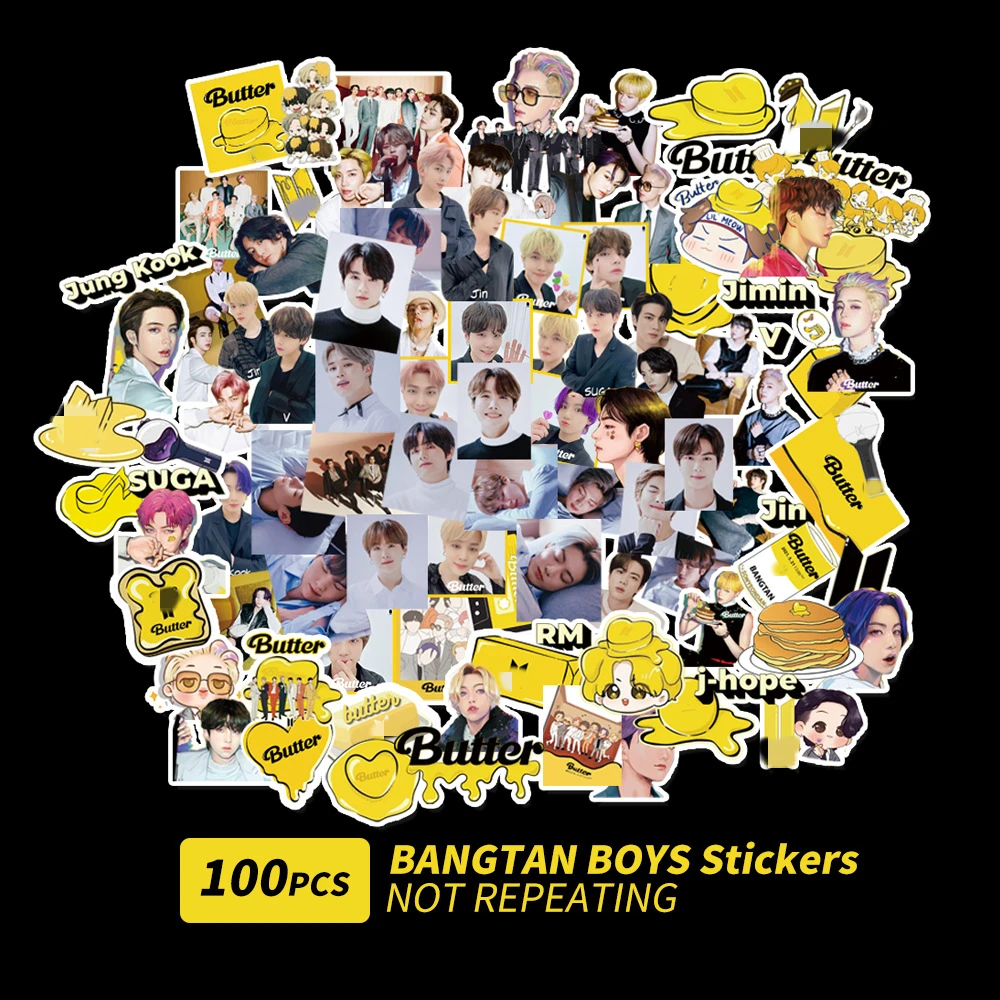 100 шт./компл. оптовая продажа Kpop Bangtan Boys масляные наклейки для украшения
