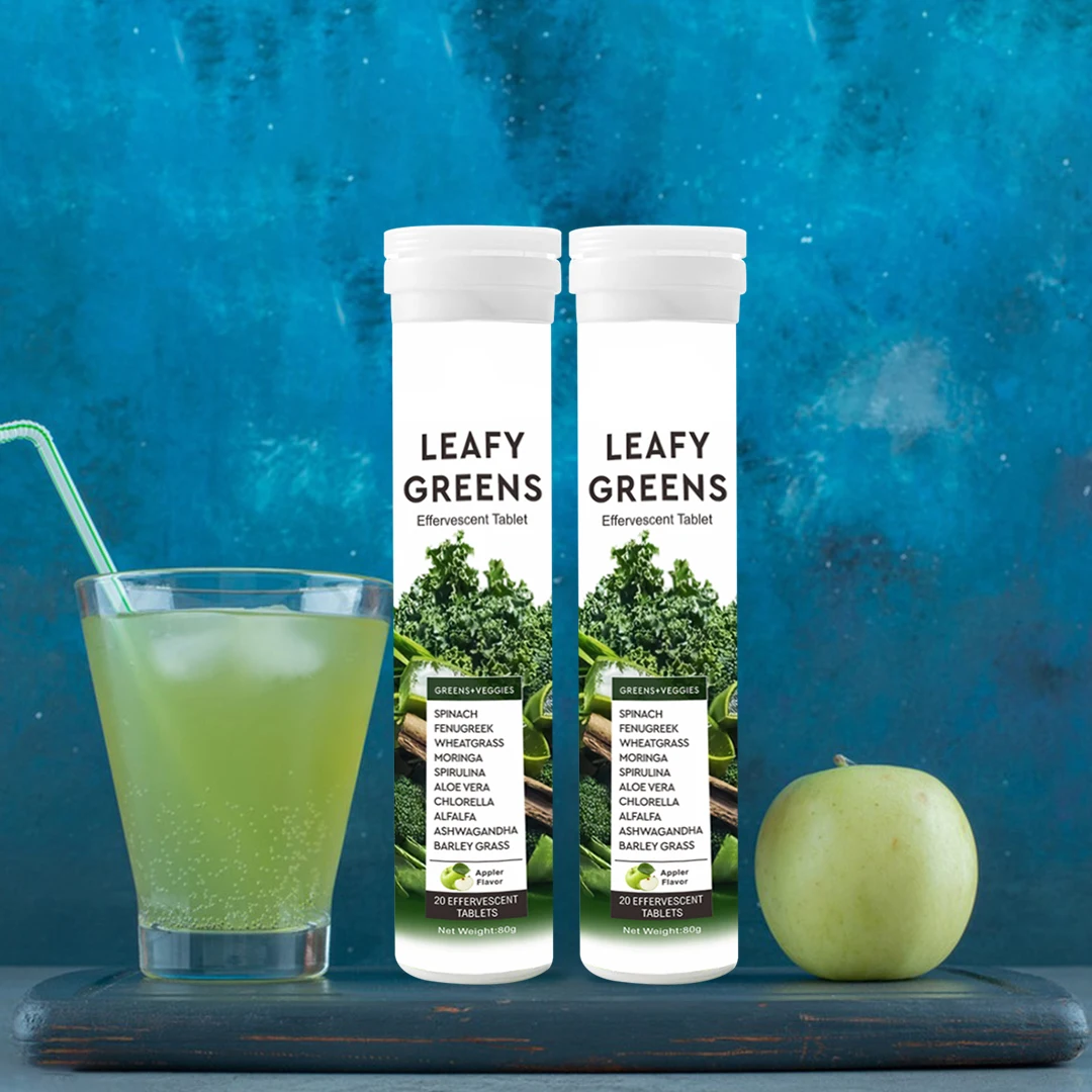 XYD Factory supply Multivitamin Nutrition Green Superfood Leafy Greens Vegetable Powder Effervescent Tablets For Health Support