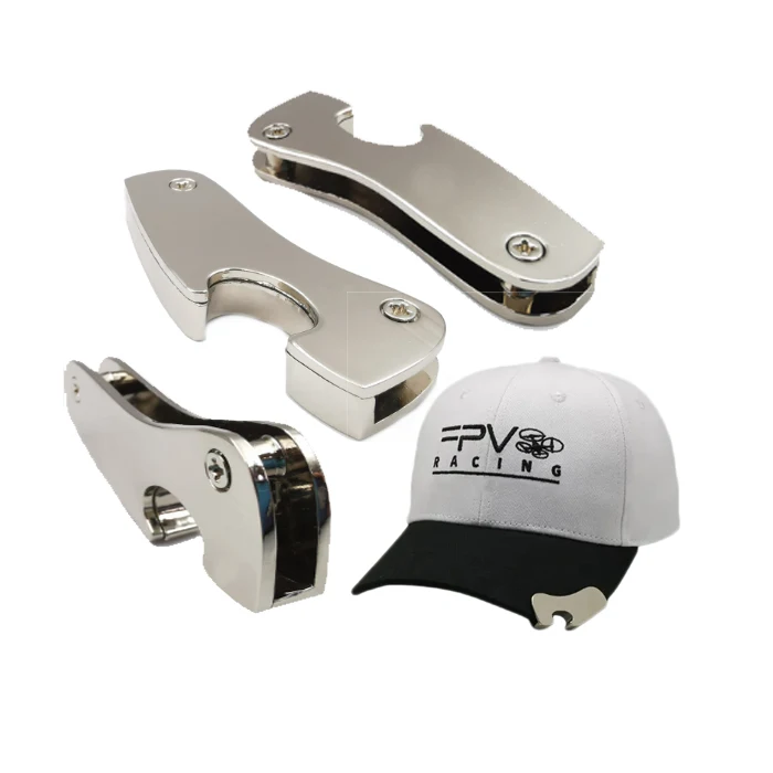 Hot Sale Cheap Golf Accessories beer bottle opener blank hat  on brim and embroidery logo custom beer bottle opener