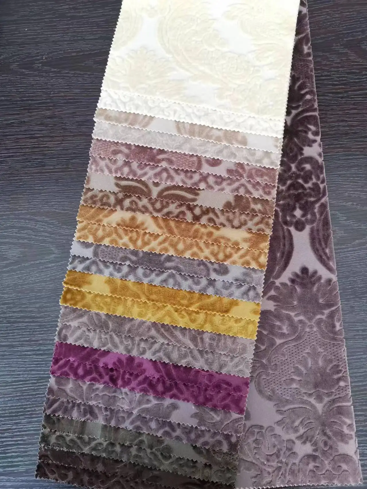 Hangzhou Flower Print Digital  Jacquard Vintage Tissu Velvet Fabric for Sofa