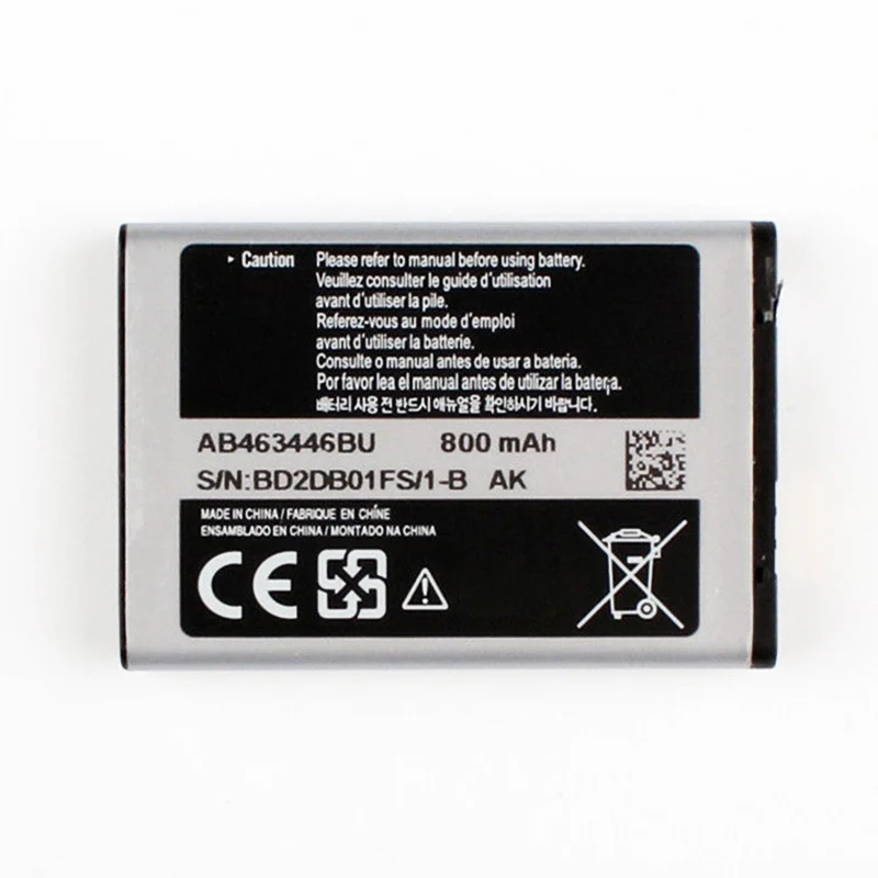 Zero circle long life battery 800mAh AB463446BU AB043446BE For Samsung C3300K X208 B189 B309 F299 X160