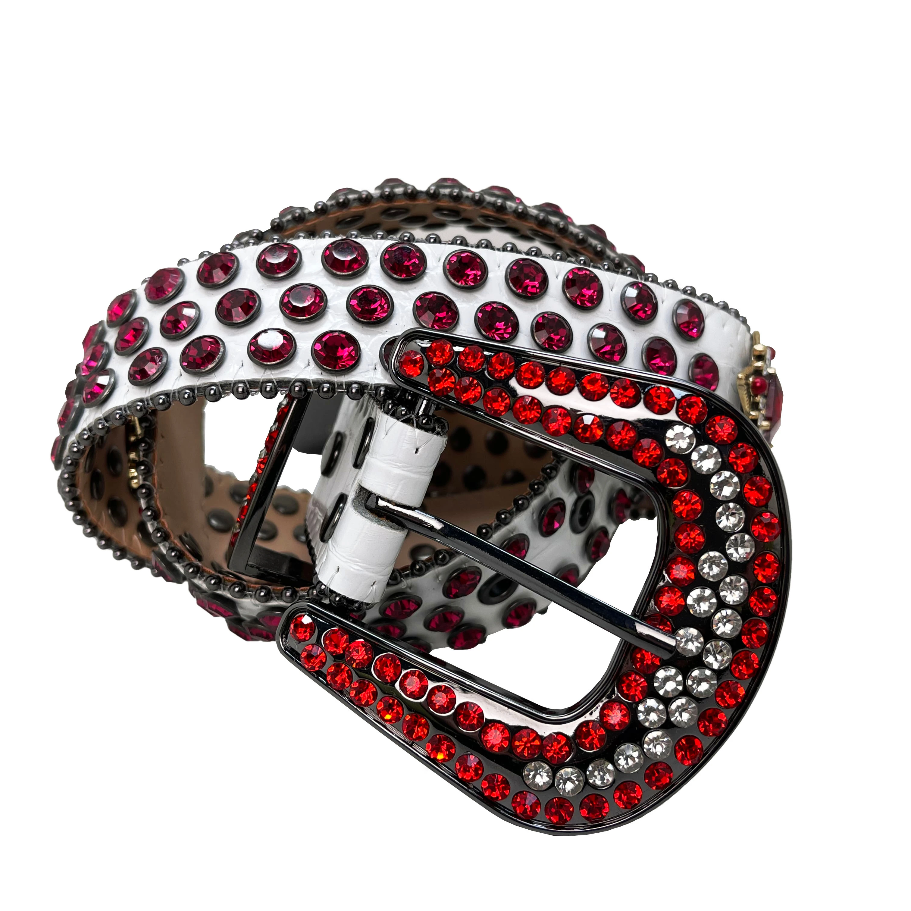 Rhinestone belt customized logo for women and men waist suitable