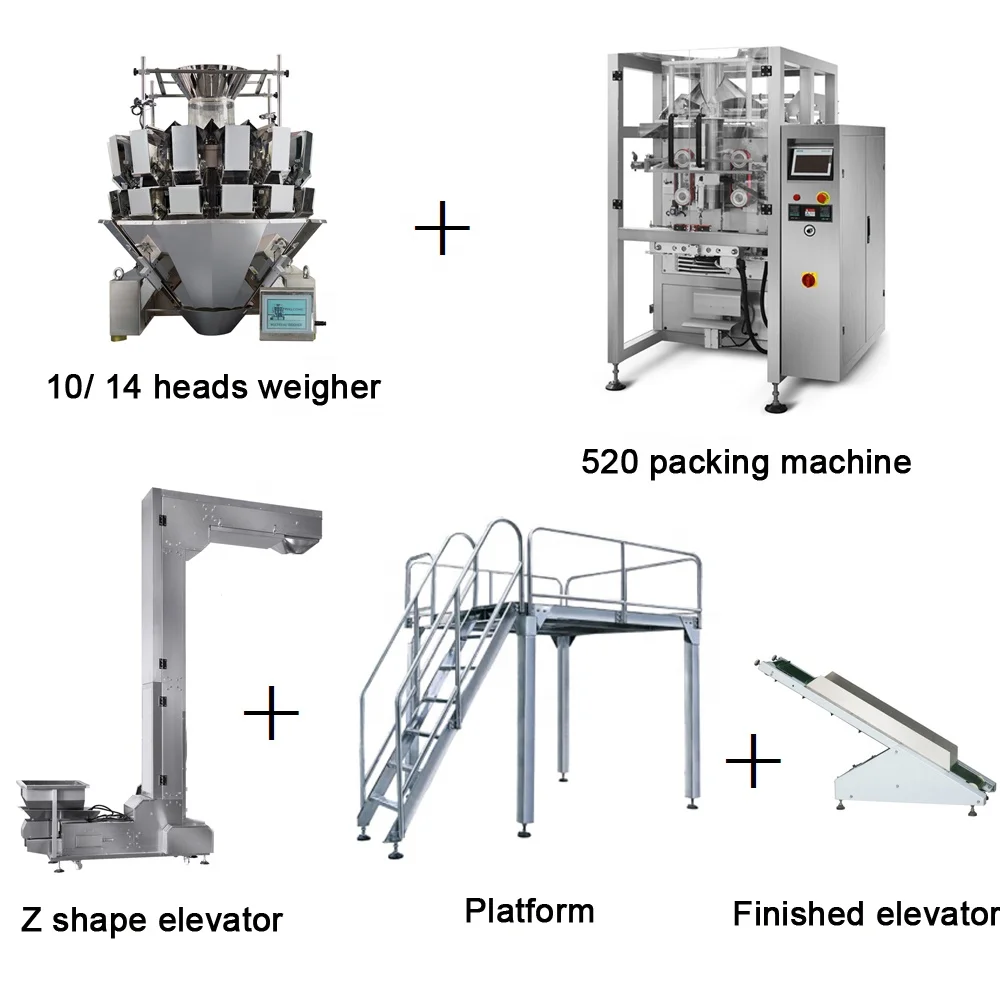 Pneumatic CE ISO cashew nut cookies snack food packing machine