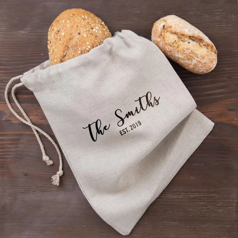 
Breads Storage Cotton Linen Sandwiches Food Bag Large Medium Size Printing Logo Custom Reusable Washable Eco Friendly Bread Bags  (62235782717)