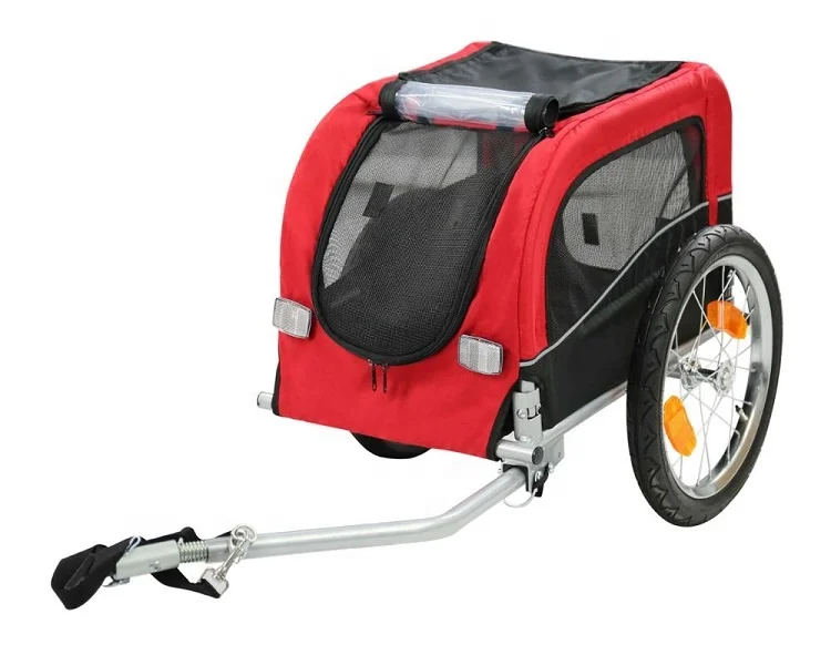 
Pet Dog Bicycle Trailer Folding Dogs Travel strollers Puppies Transport wagon 