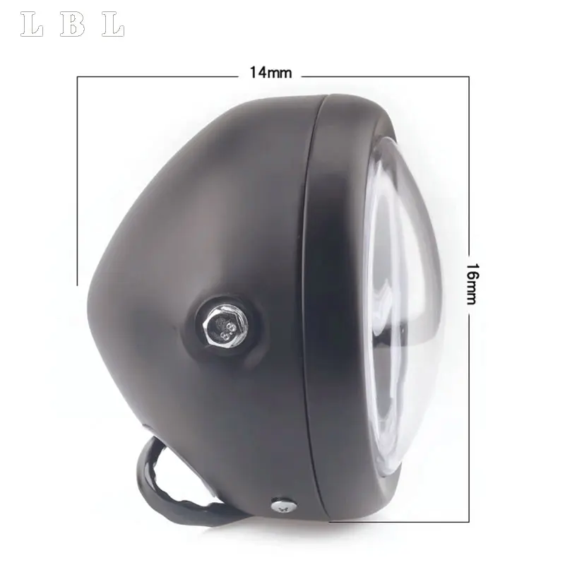 6' 12v Bright Drl Led Motorcycle Headlight Headlamp Head Light For Motorcycle Cafe Racer