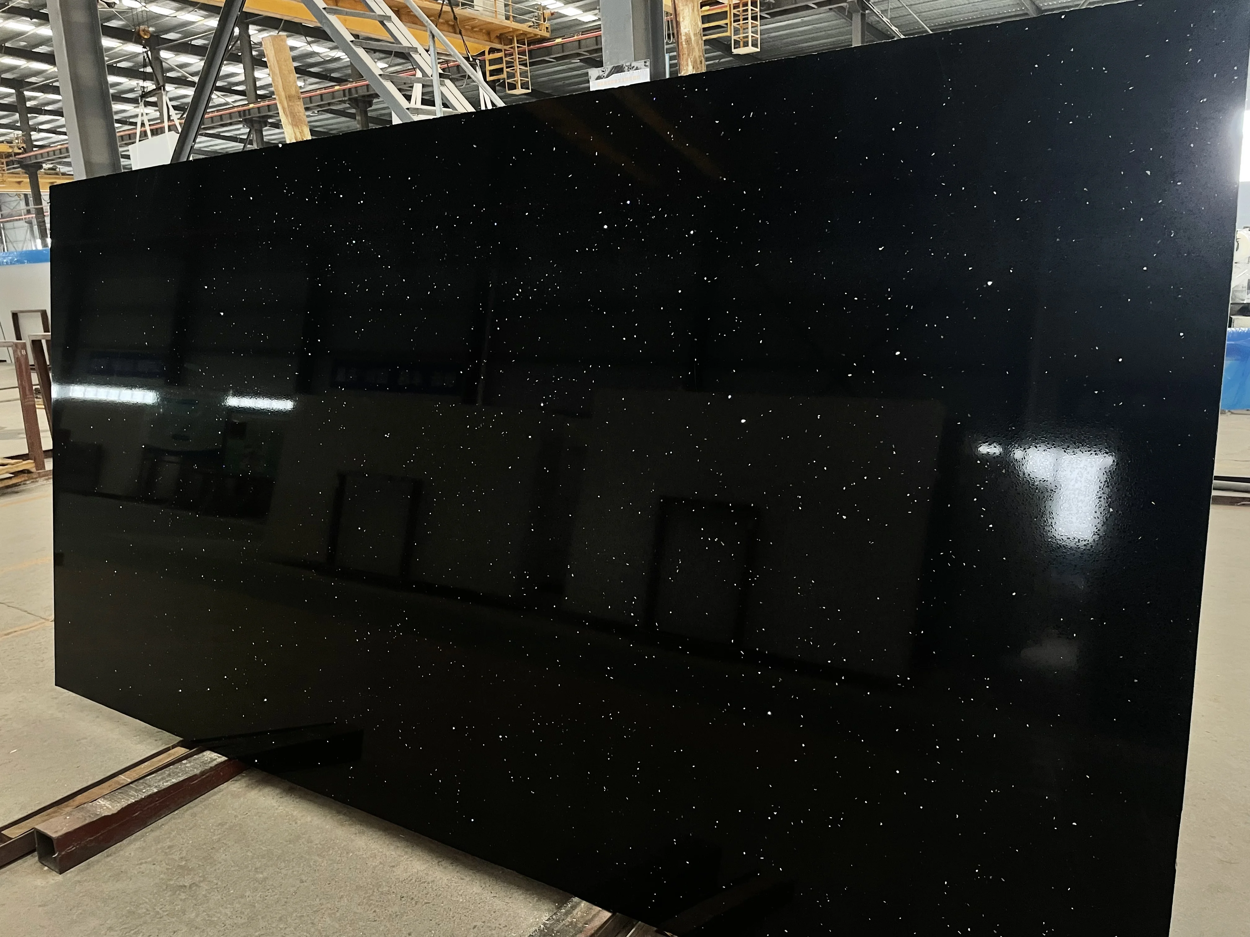 China Wholesale Black Galaxy Artificial Marble Factory Marble Tile Flooring Tiles