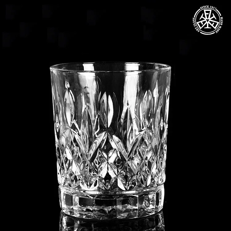 Wholesale old fashioned whiskey drinking glasses cup luxury diamond liquor glassware crystal whisky glass for bar