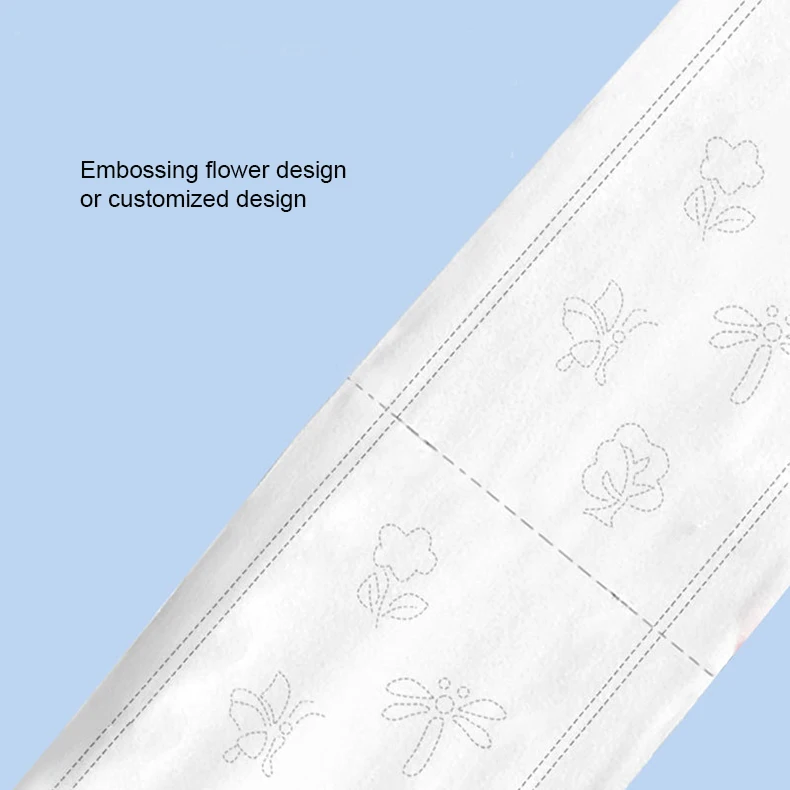 virgin wooden pulp toilet paper roll with customized plastic wrapping or paper label print in 1-4ply