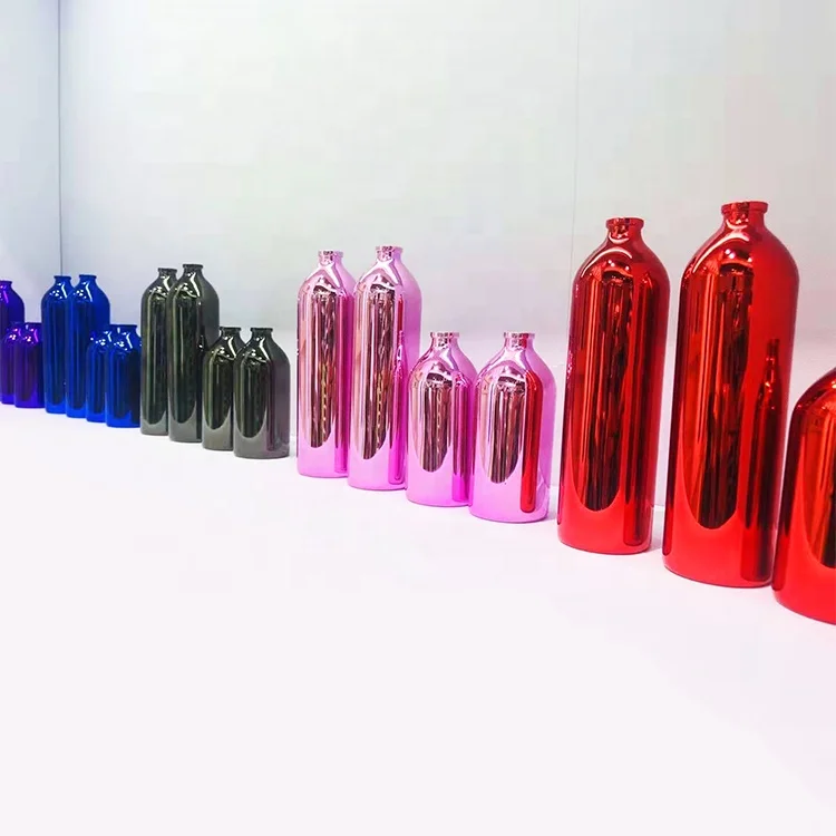 Custom UV coated aluminum cosmetic bottle electroplating mist spray perfume cans