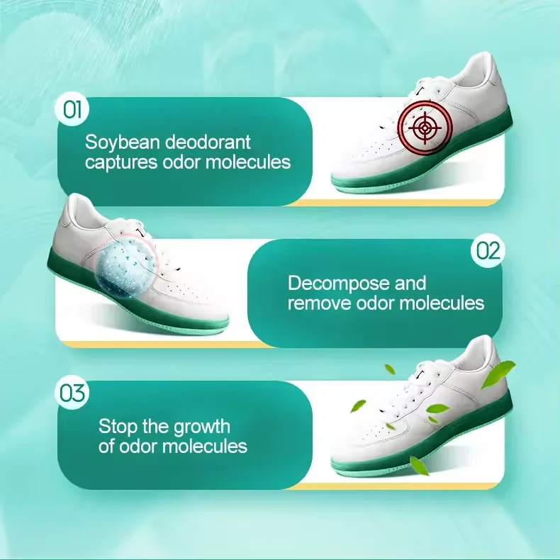150ml Shoe Odor Remover Spray-is formulated with natural ingredients that are gentle on your shoes but tough on odors