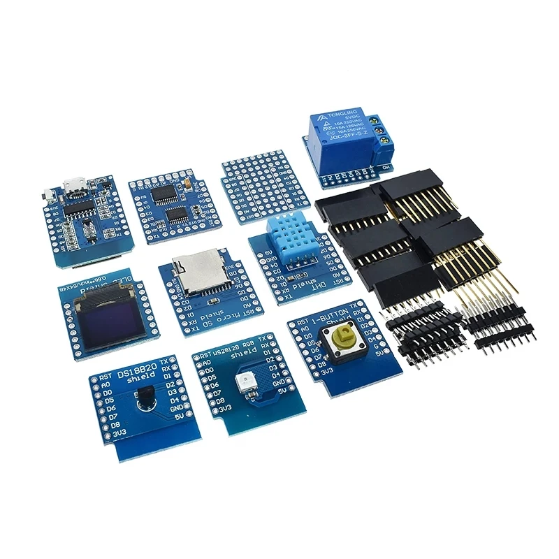 D1 Mini ESP8266 ESP-12 ESP-12F CH340G CH340 V2 USB WeMos D1 Mini WIFI Development Board NodeMCU Lua IOT Board 3.3V With Pins