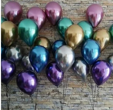 Free Sample 5/9/10/12/18/36 Inch Helium Wedding Party Metallic Chrome  Latex Balloons in China