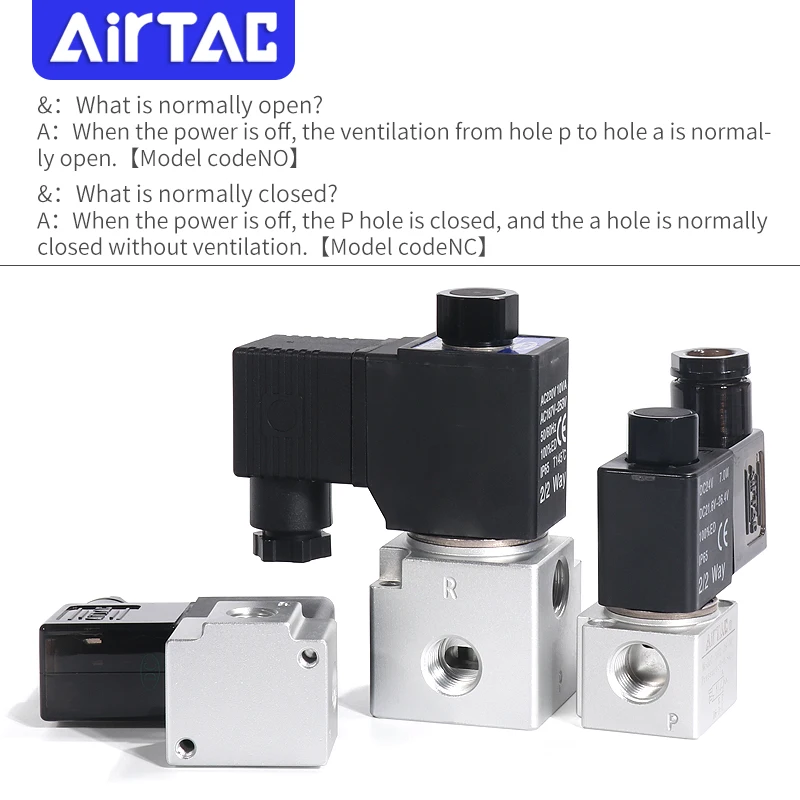 AIRTAC оригинальный подлинный 3V206/3V208NC/3V308NC двухпозиционный тройник вакуумный электромагнитный клапан