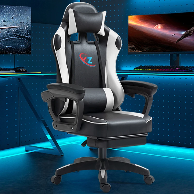 2024 New High Quality Pc Racing Computer Reclining Leather Ergonomic Gaming Chair With Footrest