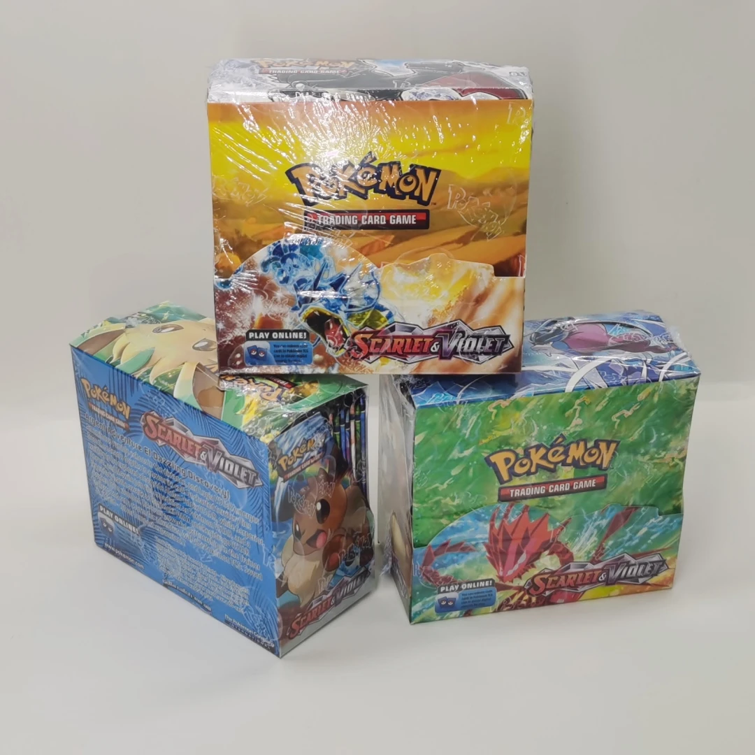 Hot English Spanish Poke mon Booster Card Box 360 pcs/box Pokemoned Trading Card Playing Poke mon Scarlet & Violet Card