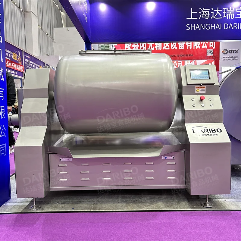 DRB-GR500G Stainless Steel PLC Control Marinated Meat Salting Vacuum Marinator Meat Tumbler Salt Marinade Mixer Machine