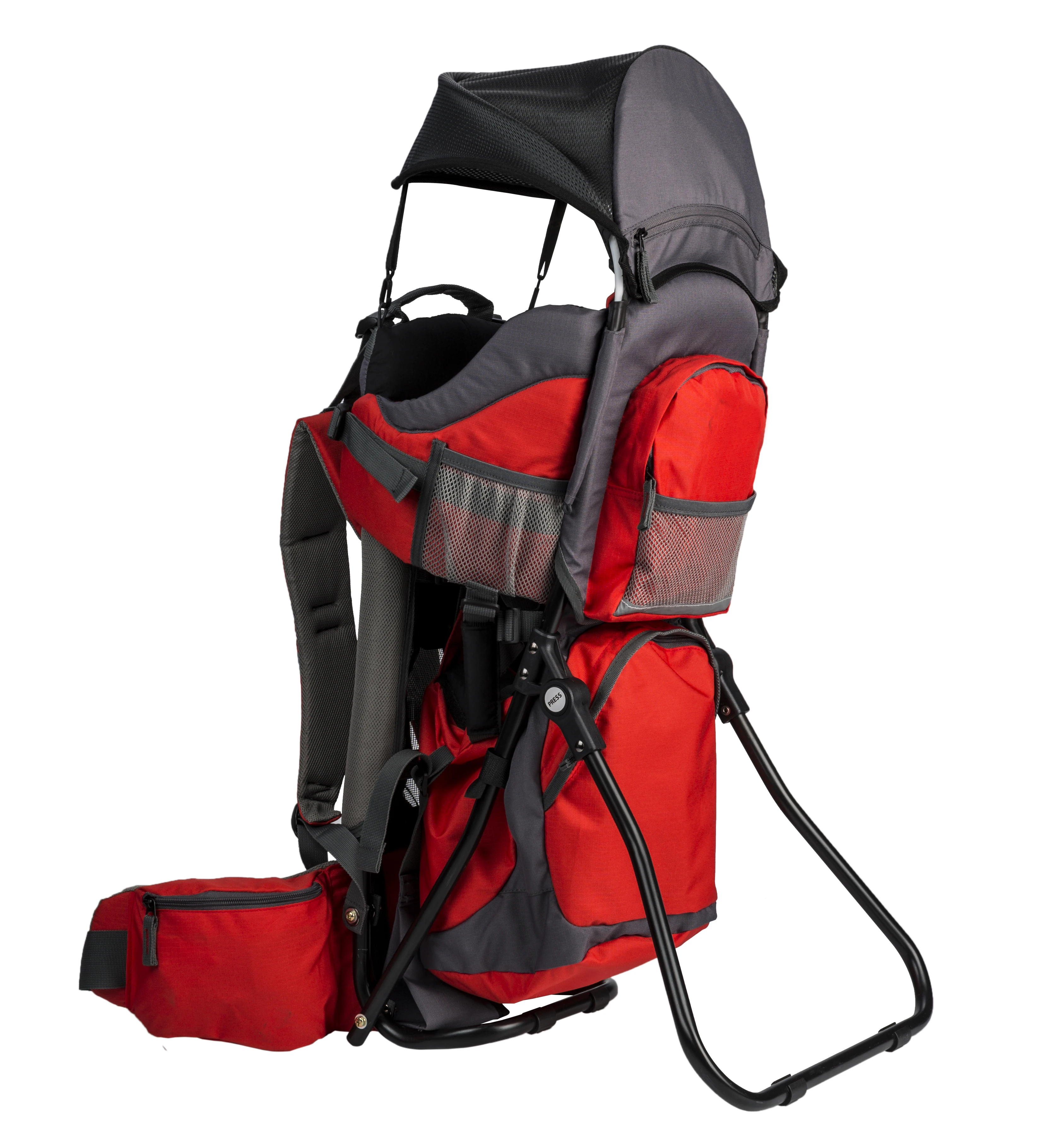 Camping Baby Carrier Backpack Hiking Child Carrier with Stand Frame and Sun Visor