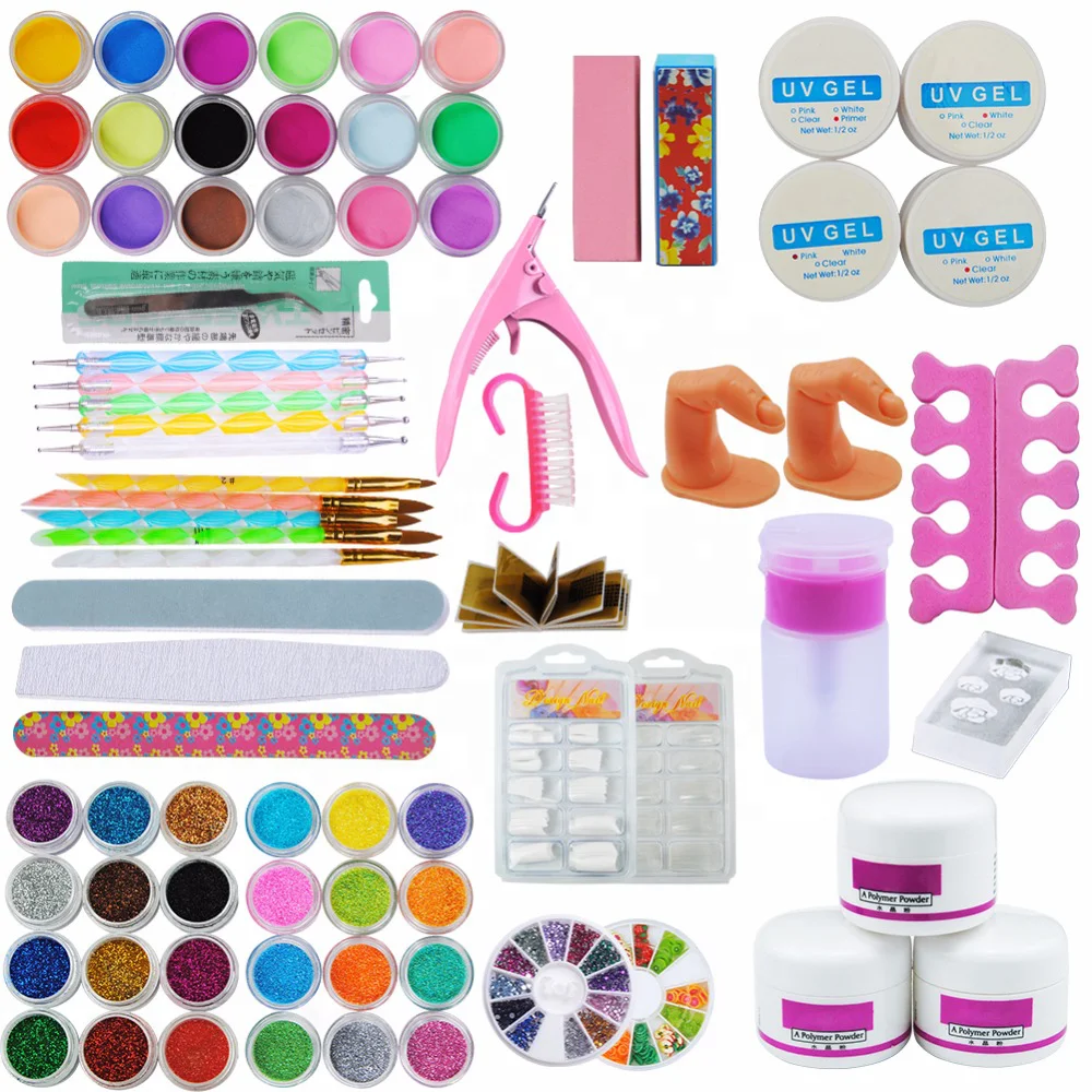 Nail Art Set Nail Builder Gel UV Lamp Gel Nail Polish Starter kits Manicure Tool kit Set