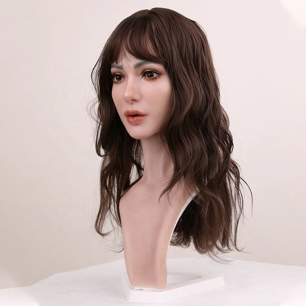 Realistic Silicone Female Mannequin Head For Hat Display Headform for sale beautiful wholesale wig mannequin heads
