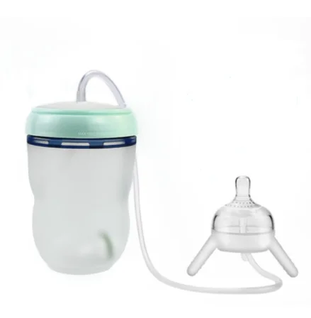 100% Food Grade manufacturers hands free parents baby feeding bottle silicone milk feeding baby bottles