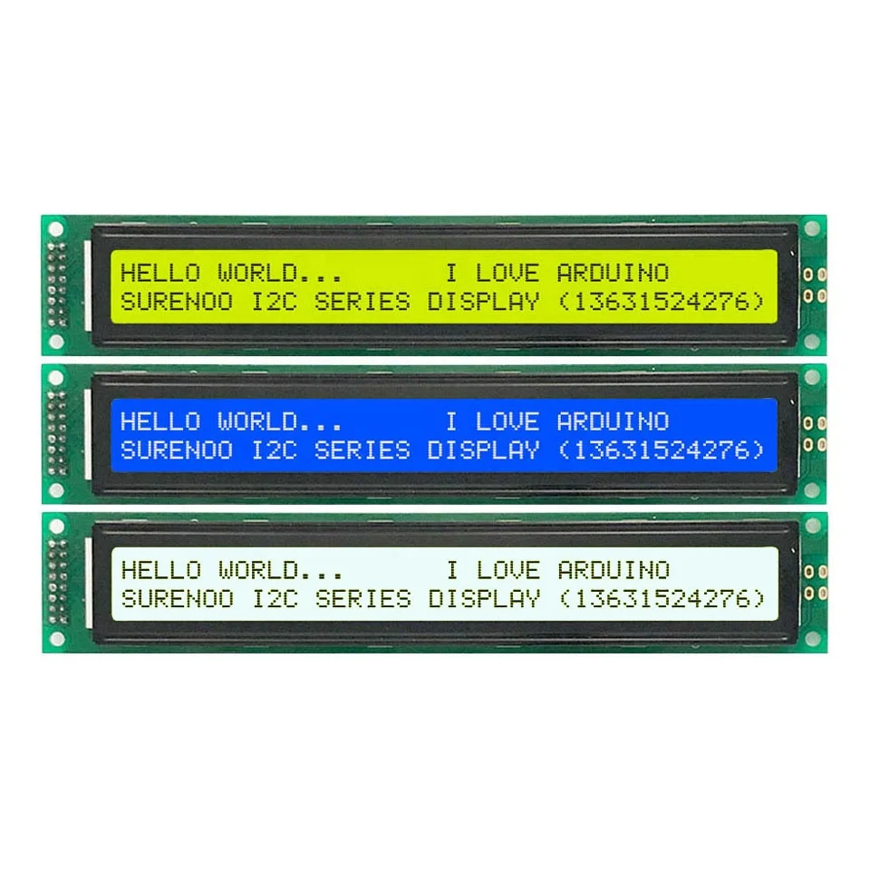 
402 4002 40X2 Serial I2C IIC STN Blue Negative Character LCD Module Display Screen Panel LCM with White LED Backlight 