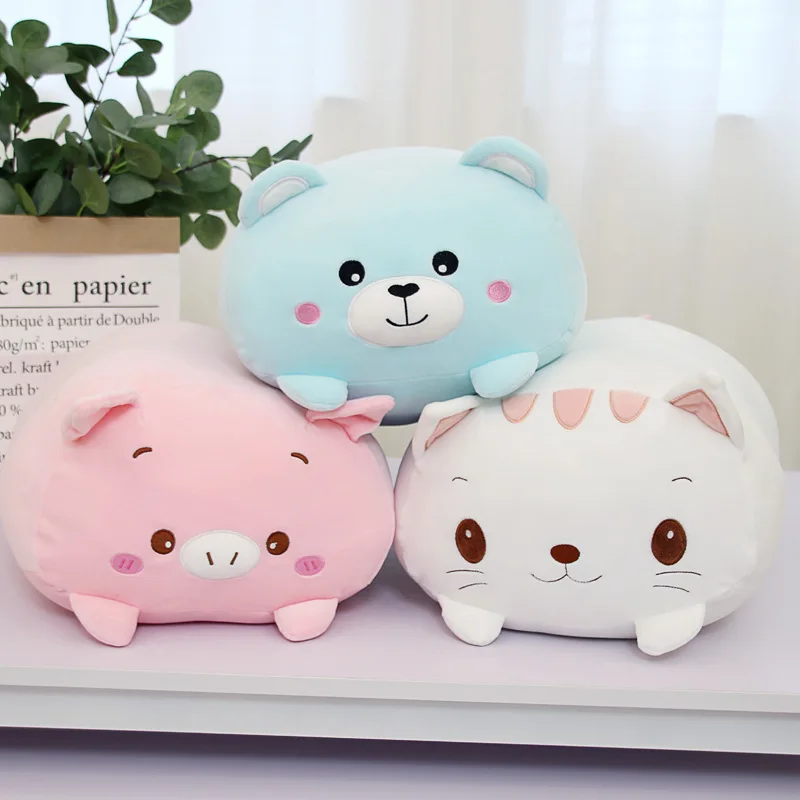 New plush animal pillow pig plush teddy bear doll bear cushion cat cushion cat plush toy wholesale