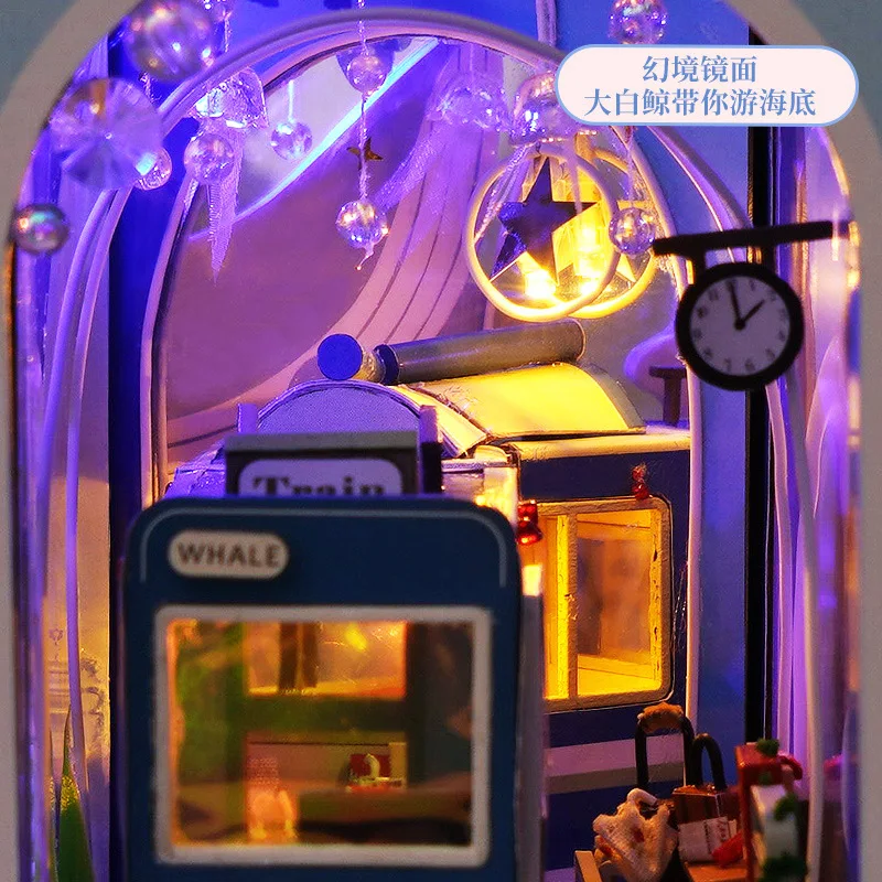 Dream Underwater World Diy Book Nook Stand Assembled Wooden Puzzle Class Wholesale Toys Gift Toys Doll Houses