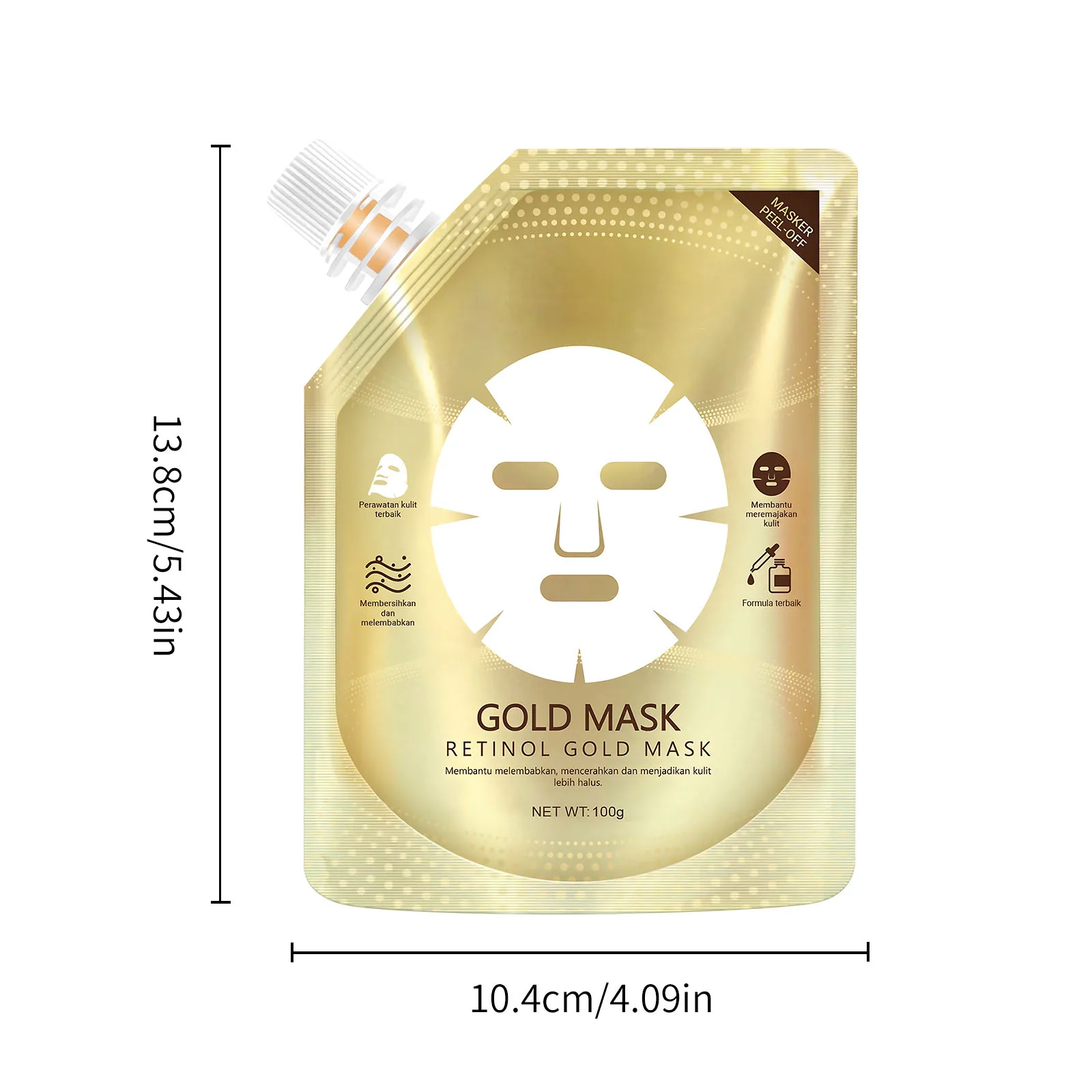 Halal cosmetic Retinol gold mask Anti aging Hydrating Moisturizing Skin Care 100g Facial Mask