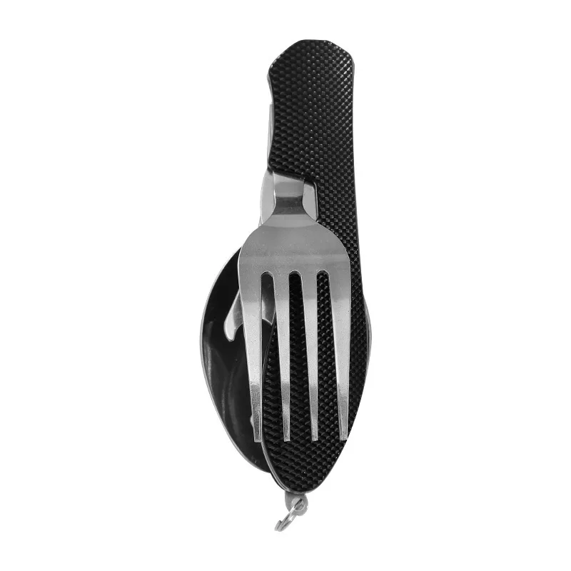 Outdoor Portable Multifunctional Folding Tableware Picnic Detachable Spork Spoon Fruit Knife Creative Tableware