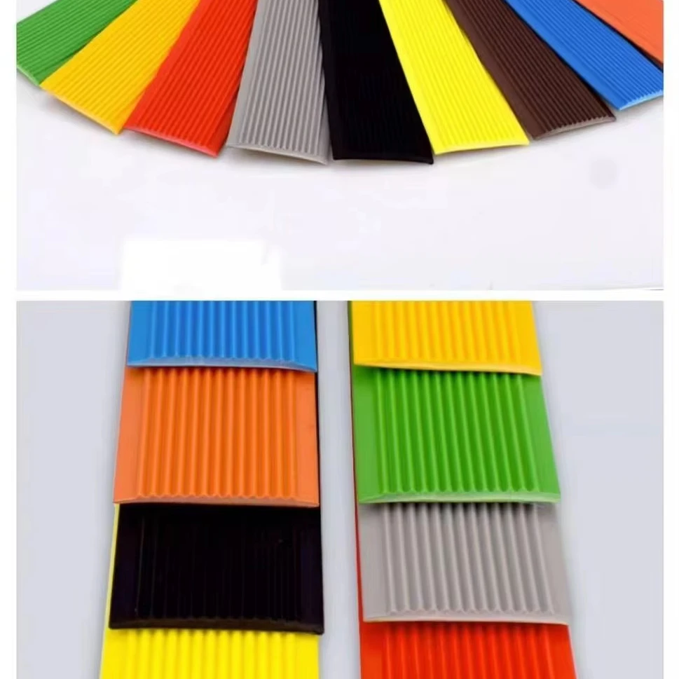 Direct factory extrusion PVC plastic rubber anti slip step stair nosing edge trim vinyl cove former plastic stair treads