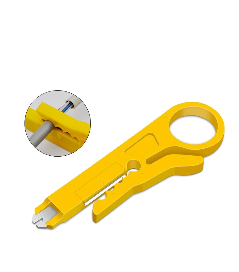 yellow Hot sold Power Cable Splitter Knife Internet Cable Cutter Mini Strippers Network UTP STP Cable Cutter