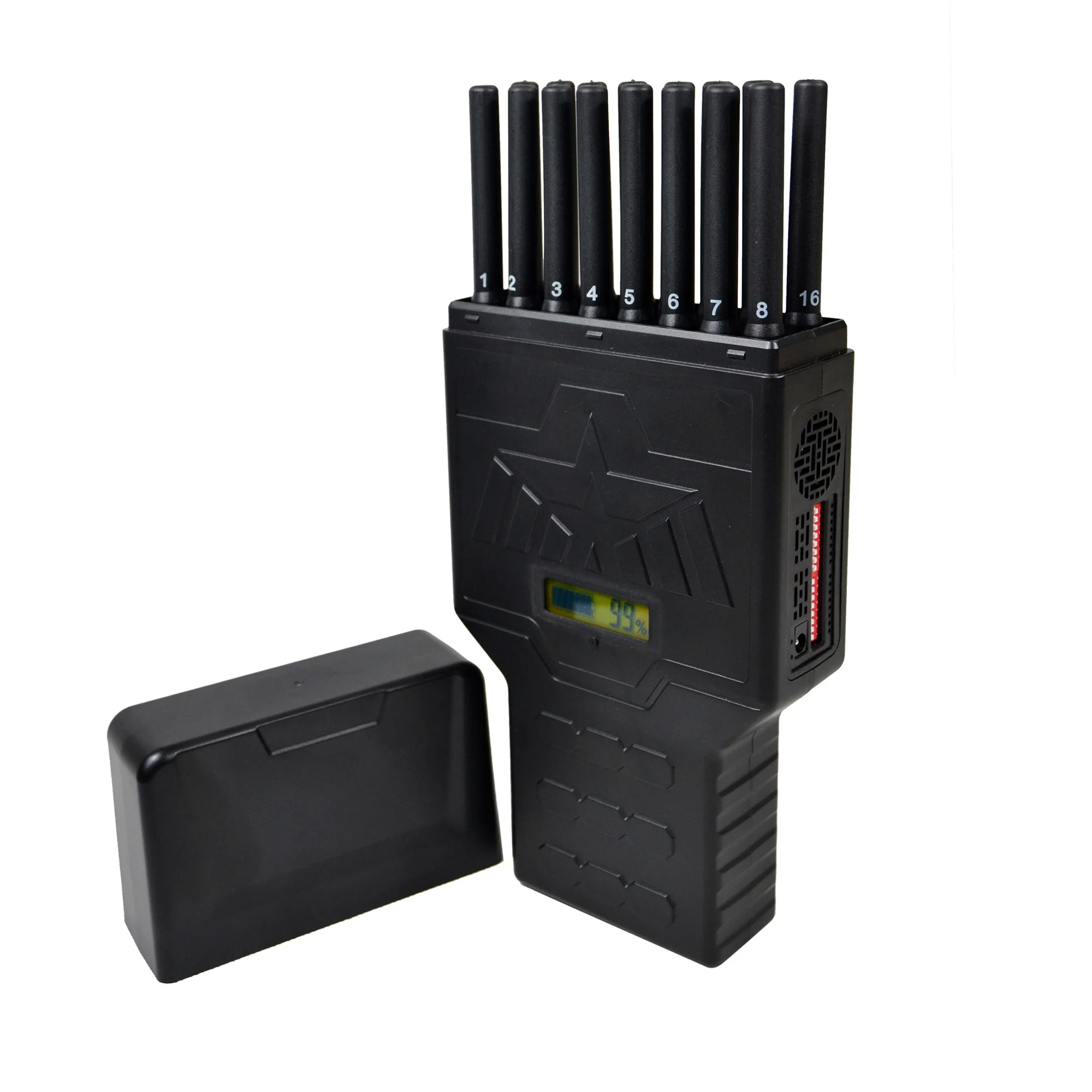 Handheld 16CH 20 Meter Signal Detector Frequency Bug Detector Phone Signal Block GSM 2G 3G 4G 5G 5.2GHz 5.8GHz WIFI GPS DCS