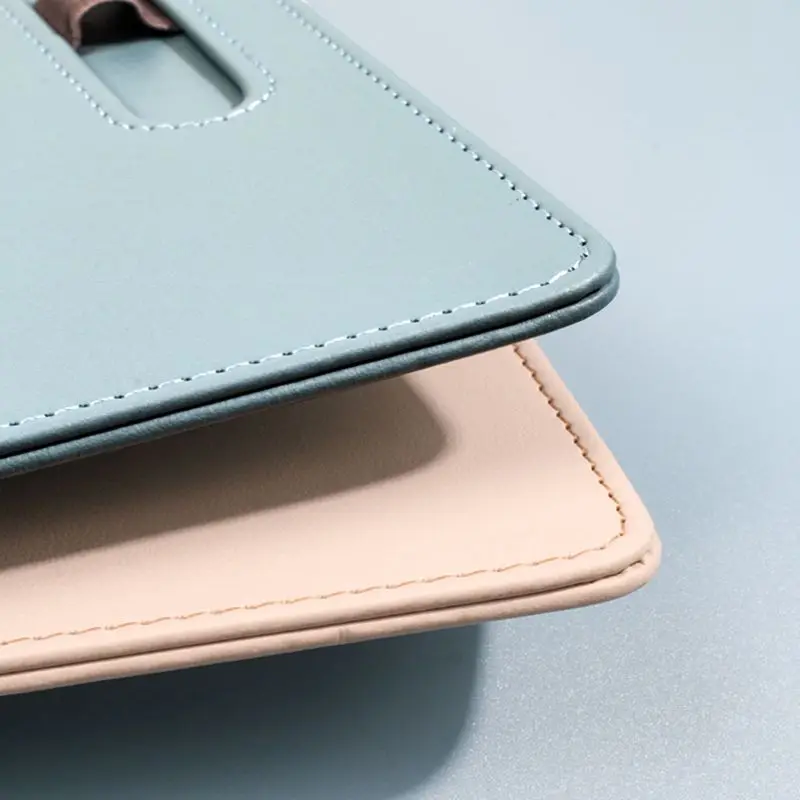 Custom Logo Memo Paper Restaurant Menu Clip Boards Leather Magnetic A4 Clipboard with storage