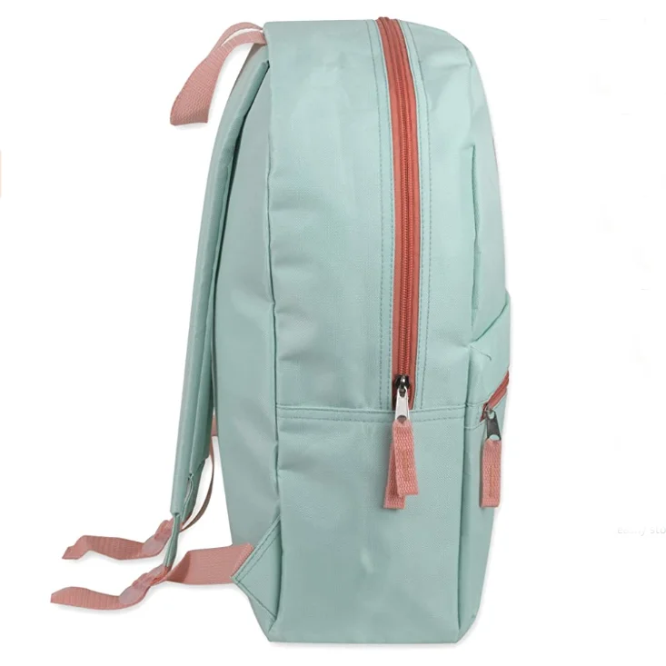 Wholesale Girls Backpack with Logo Pattern PVC Lining and Zipper Closure Waterproof Travel School Bag with Soft Handle Strap