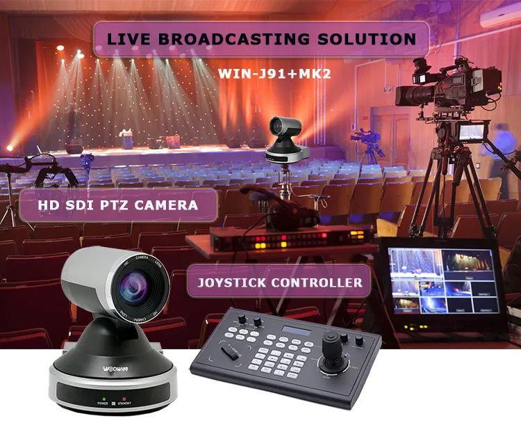 Professional Full HD 1080p 60fps NDI SDI PTZ Live Streaming Camera for Government Meetings