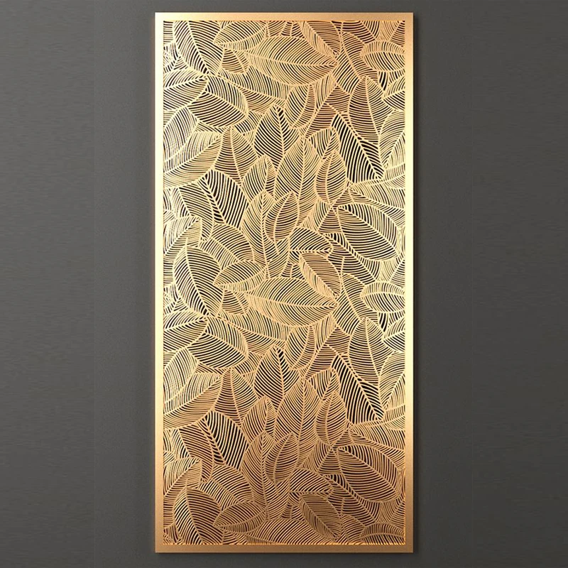 Living Room Decorative Screen Laser Cut Stainless Steel Room Divider