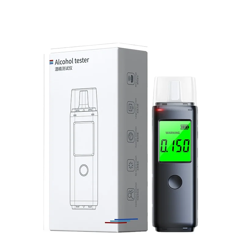 alcoholmeter ALCO Alcotester breath alcohol tester Breathalyzer digital for home/personal use/gift Mr black 05
