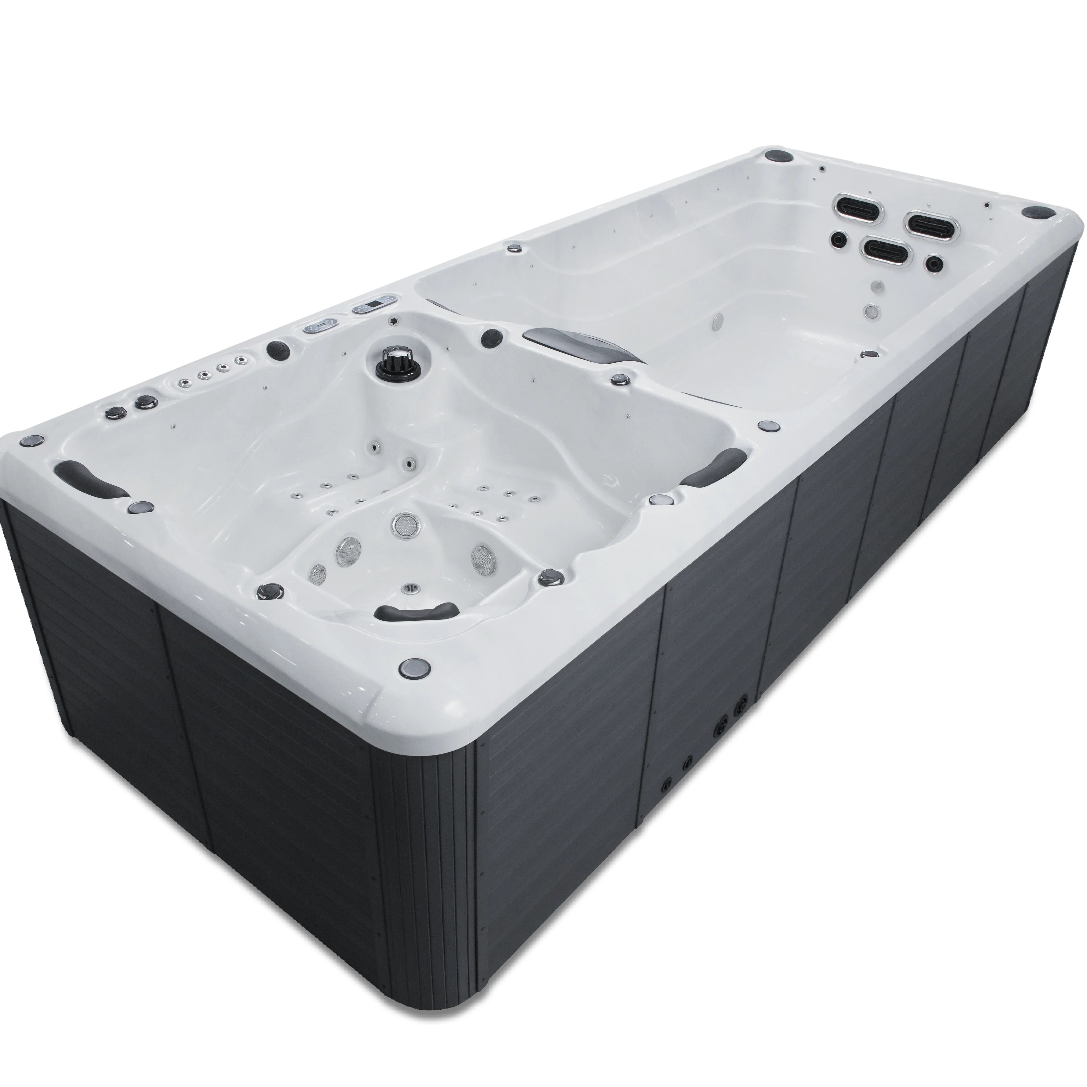 Роскошный автономный садовый акриловый бассейн для 8-12 человек, массажный большой открытый Бальбоа, спа для плавания