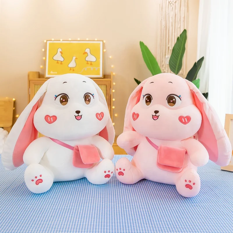 Big Fat Rabbit Doll New Arrival Custom Stuffed Animal Toys Plush Big Face Rabbit Plush Toys Free Samples Wholesale Baby Unisex