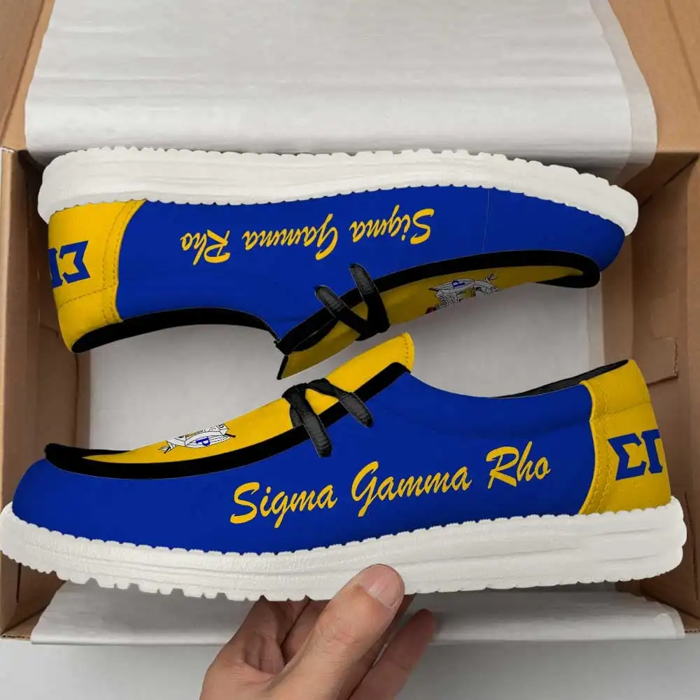 custom design Sigma Gamma Rho Sorority shoes Original Customize Casual Flat Slider Men Shoes On Spring Summer Loafer Shoes