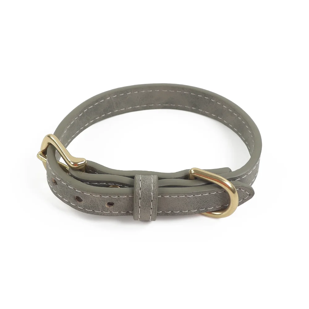 New Arrival Customized Support Leather Pet Collars and Leash Set 2m Traction Lead for Dogs with Handle